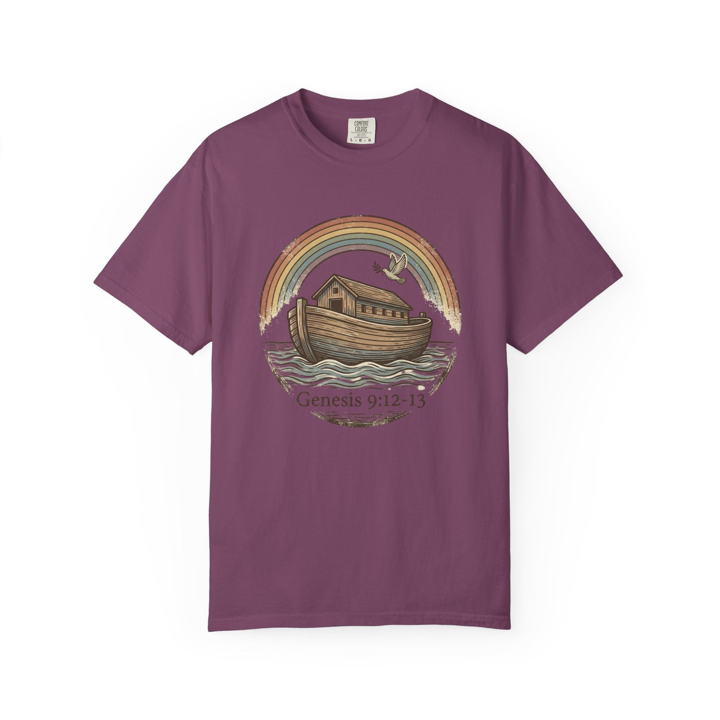 Noah's Ark Rainbow T-Shirt — Genesis 9:12-13 Faith Tee
