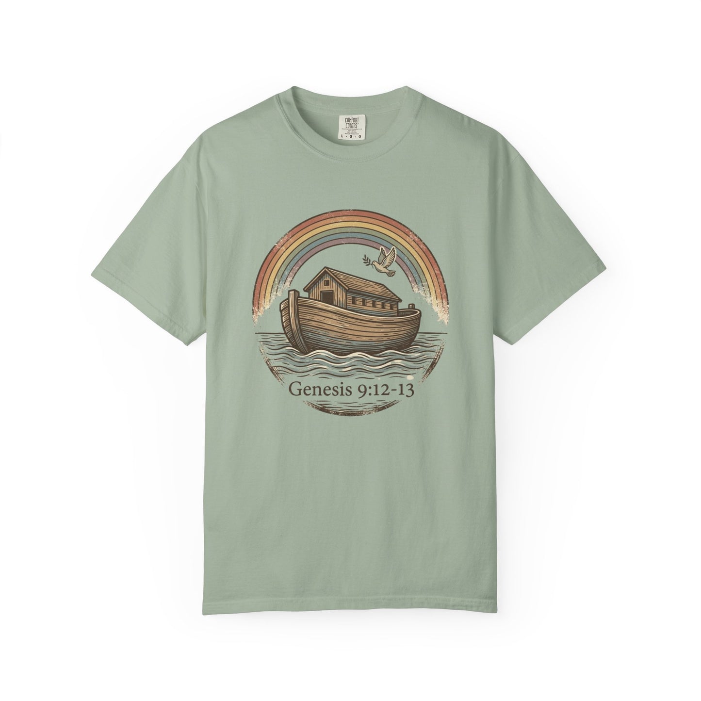 Noah's Ark Rainbow T-Shirt — Genesis 9:12-13 Faith Tee