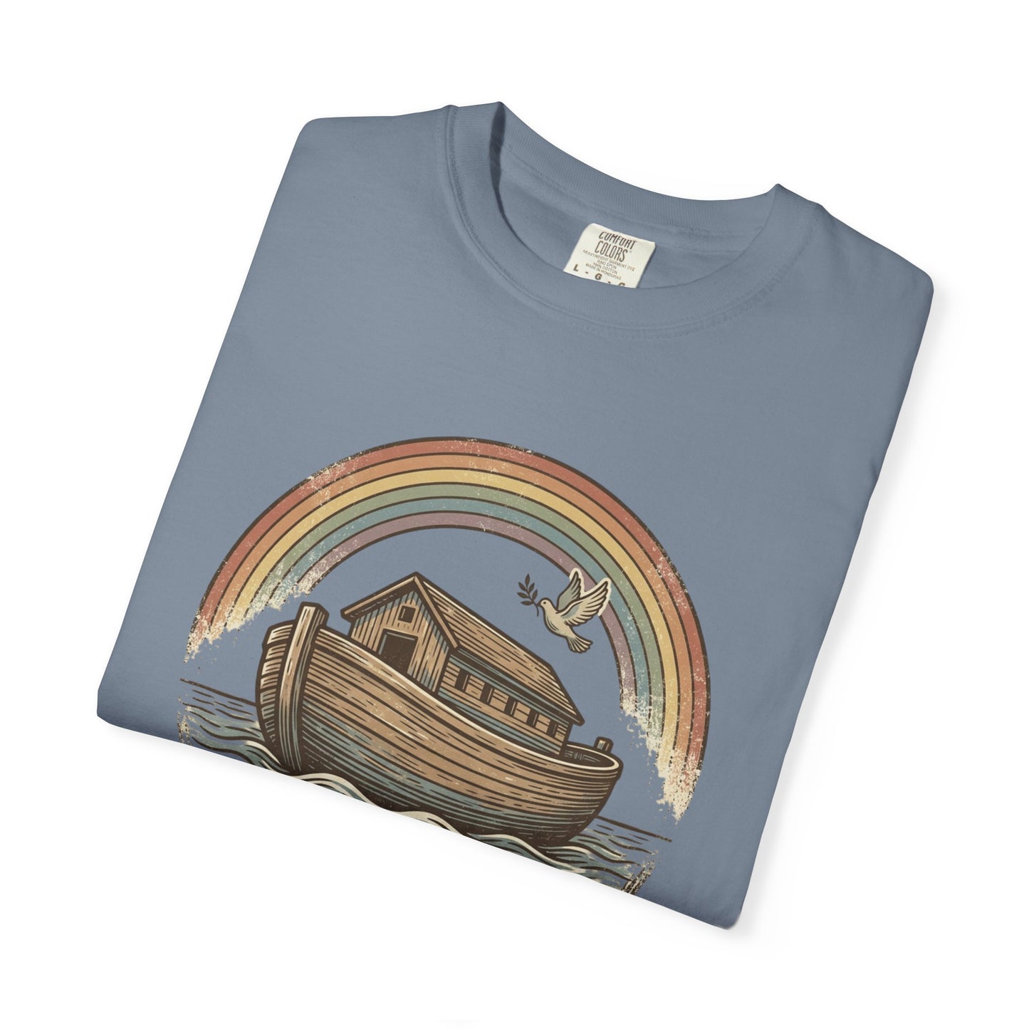 Noah's Ark Rainbow T-Shirt — Genesis 9:12-13 Faith Tee