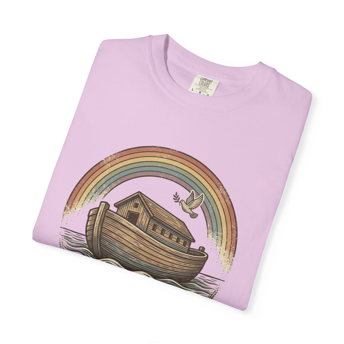 Noah's Ark Rainbow T-Shirt — Genesis 9:12-13 Faith Tee