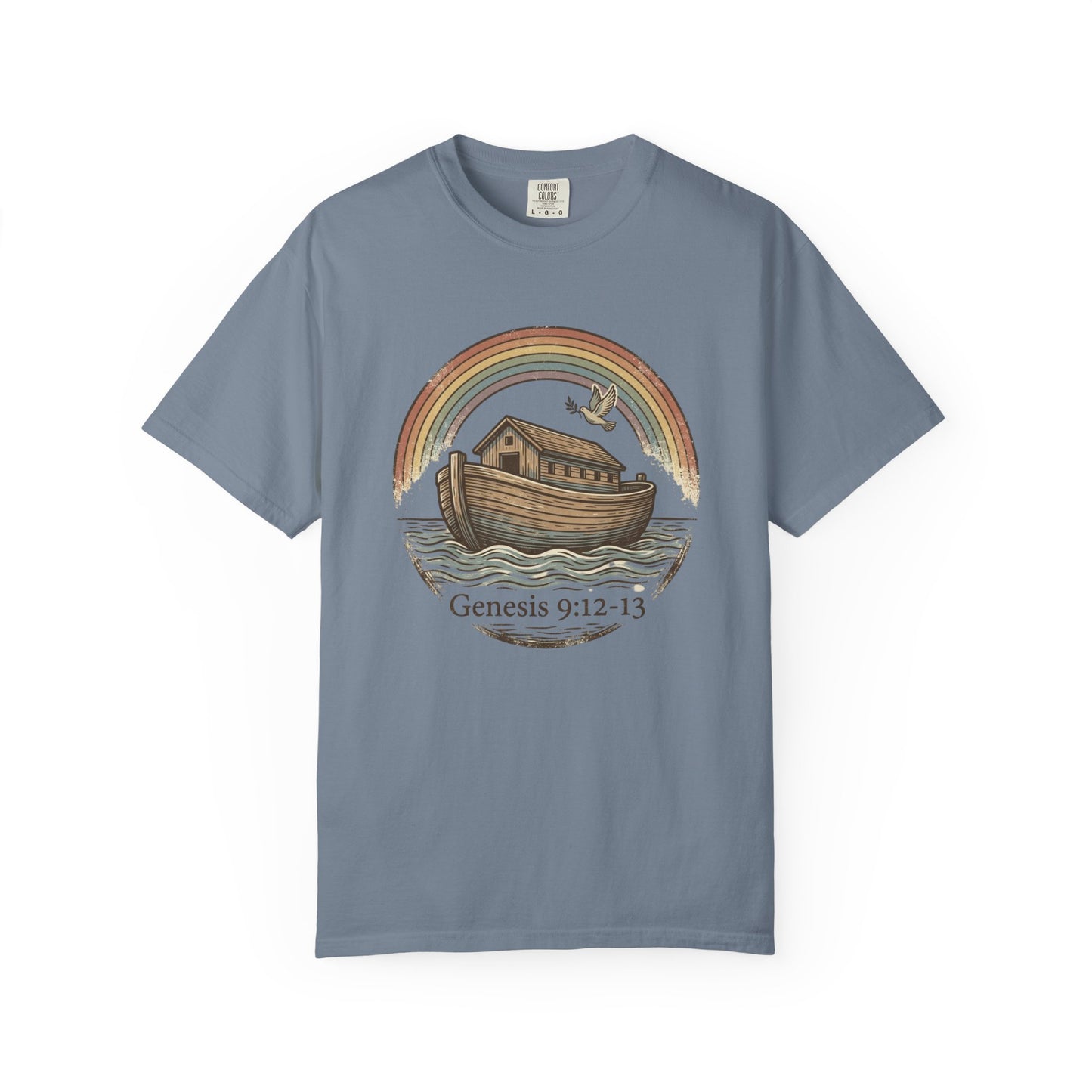 Noah's Ark Rainbow T-Shirt — Genesis 9:12-13 Faith Tee