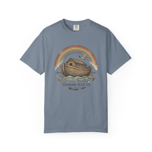 Noah's Ark Rainbow T-Shirt — Genesis 9:12-13 Faith Tee
