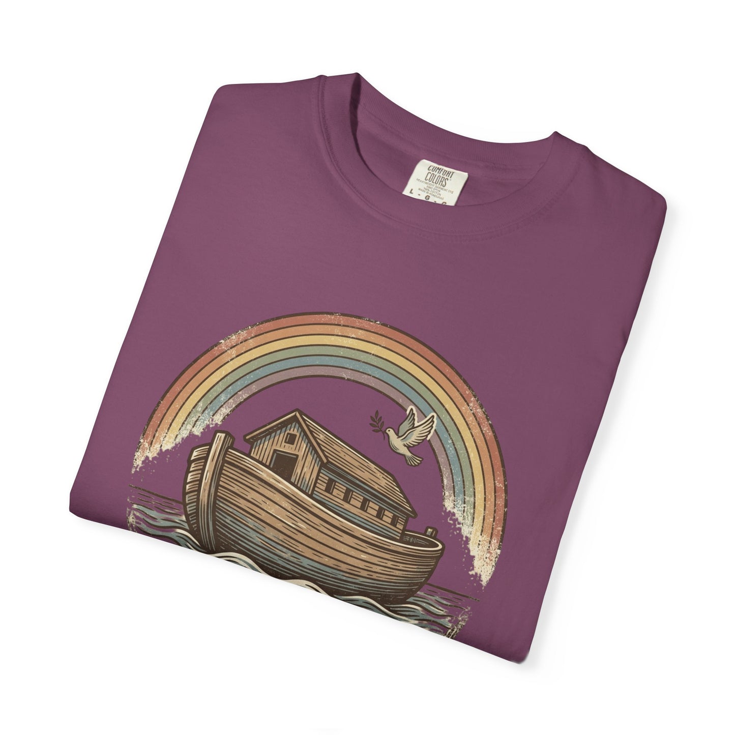 Noah's Ark Rainbow T-Shirt — Genesis 9:12-13 Faith Tee