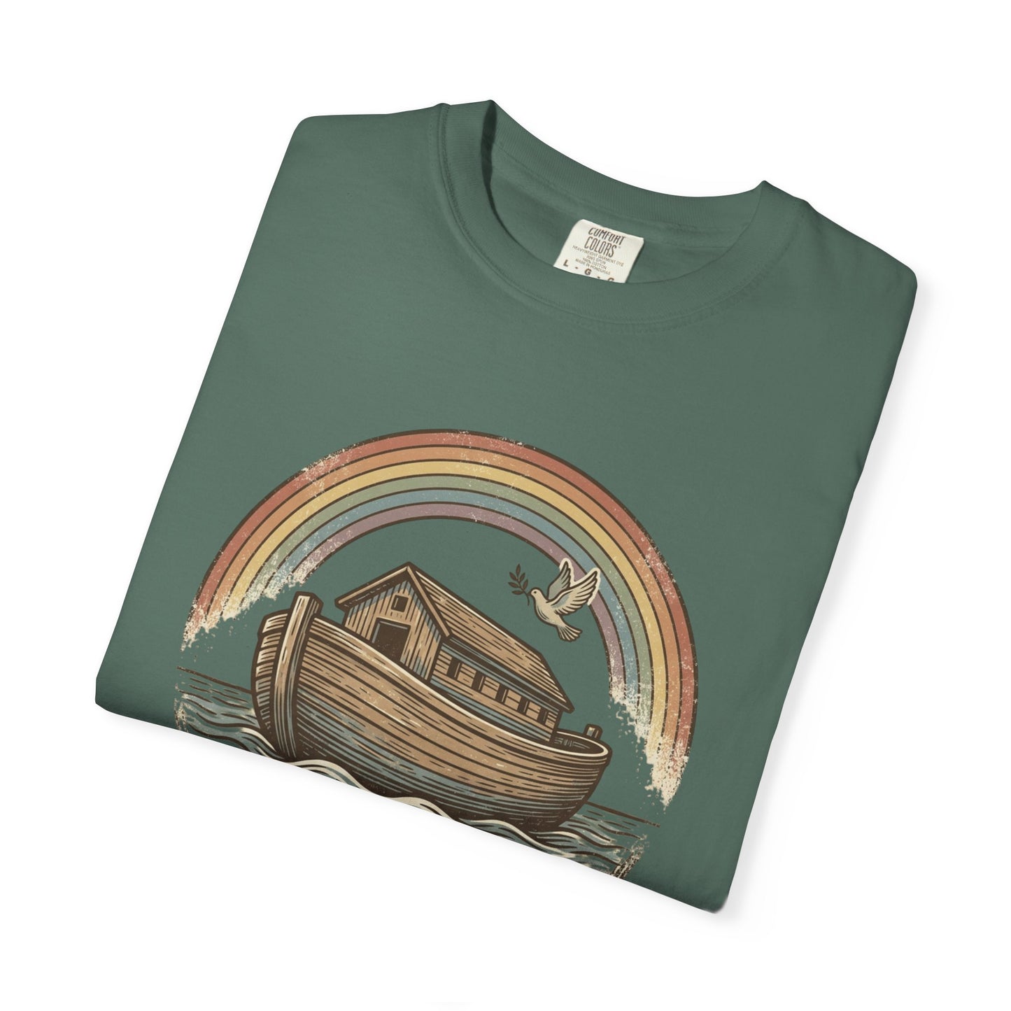 Noah's Ark Rainbow T-Shirt — Genesis 9:12-13 Faith Tee