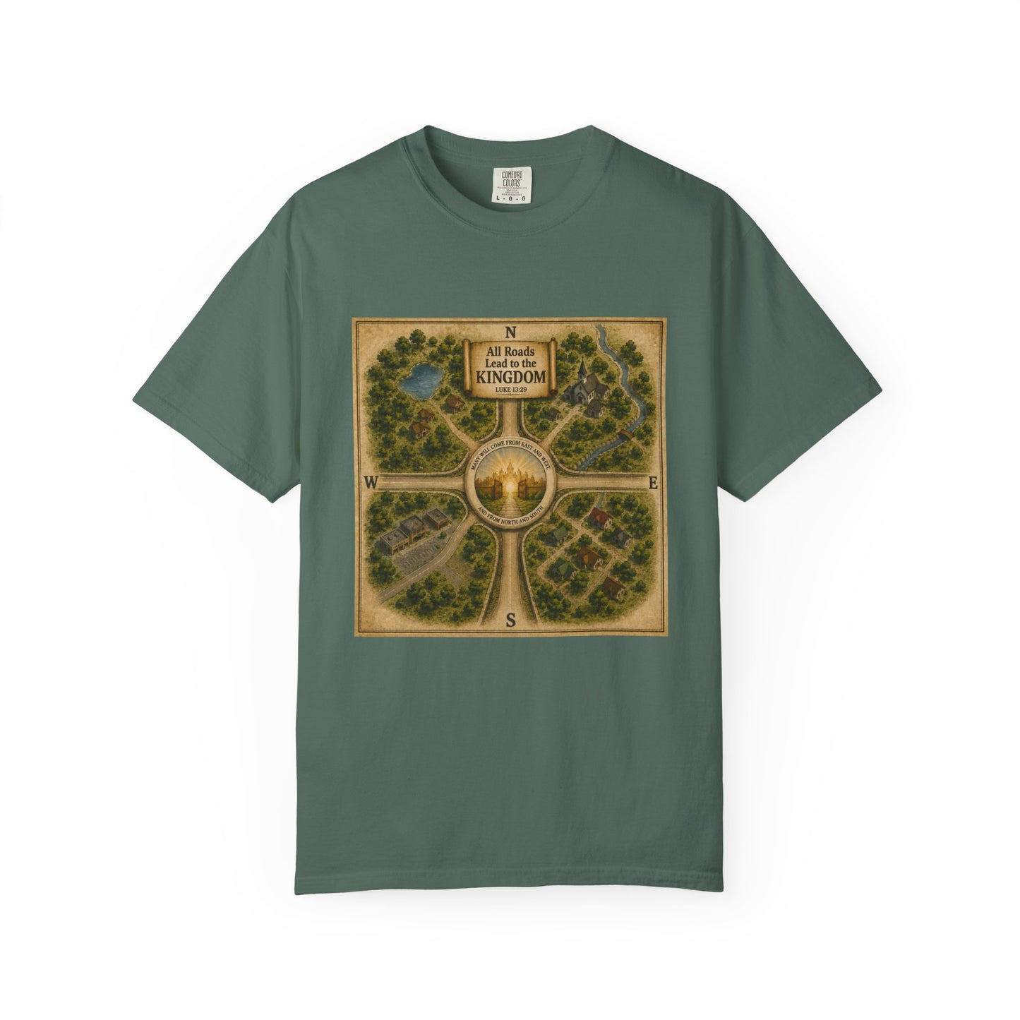 "All Roads Lead to the Kingdom" Vintage Map Tee