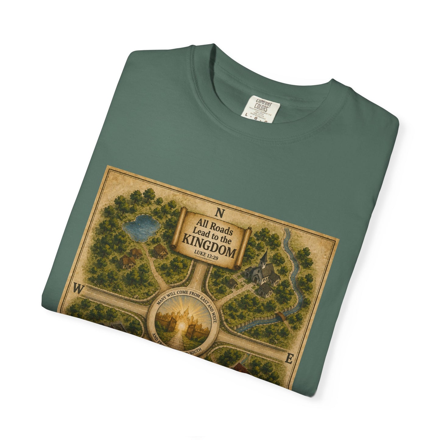 "All Roads Lead to the Kingdom" Vintage Map Tee