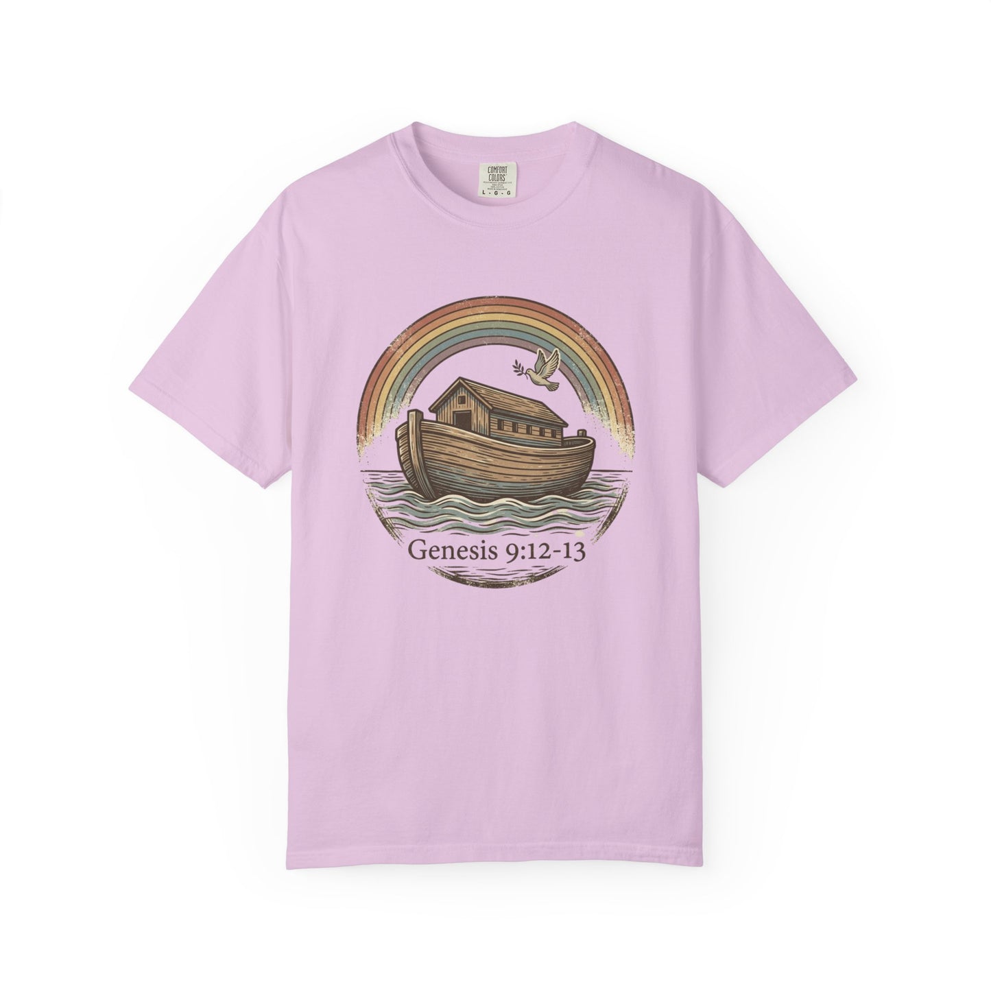 Noah's Ark Rainbow T-Shirt — Genesis 9:12-13 Faith Tee