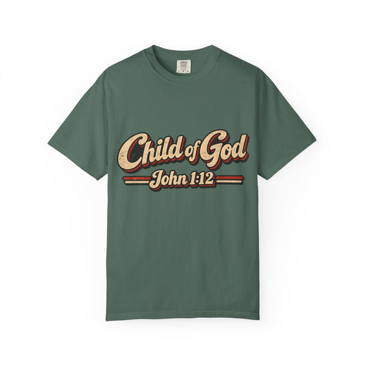 Child of God John 1:12 T-Shirt — Retro Christian Faith Tee