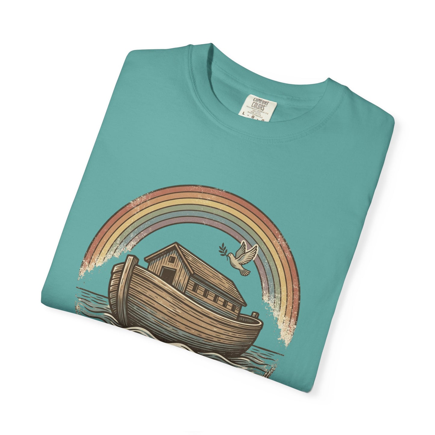 Noah's Ark Rainbow T-Shirt — Genesis 9:12-13 Faith Tee