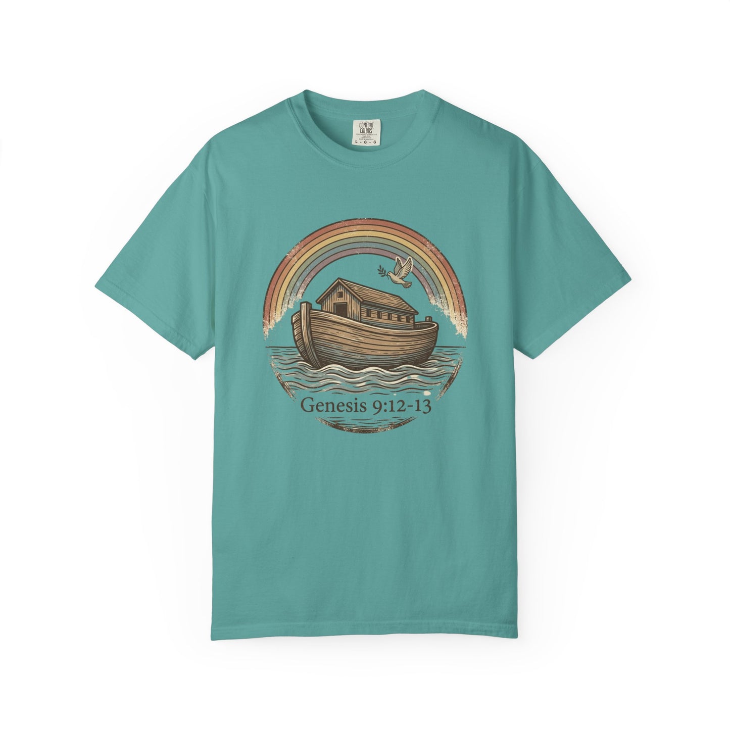 Noah's Ark Rainbow T-Shirt — Genesis 9:12-13 Faith Tee