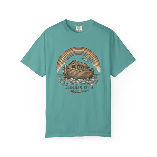 Noah's Ark Rainbow T-Shirt — Genesis 9:12-13 Faith Tee