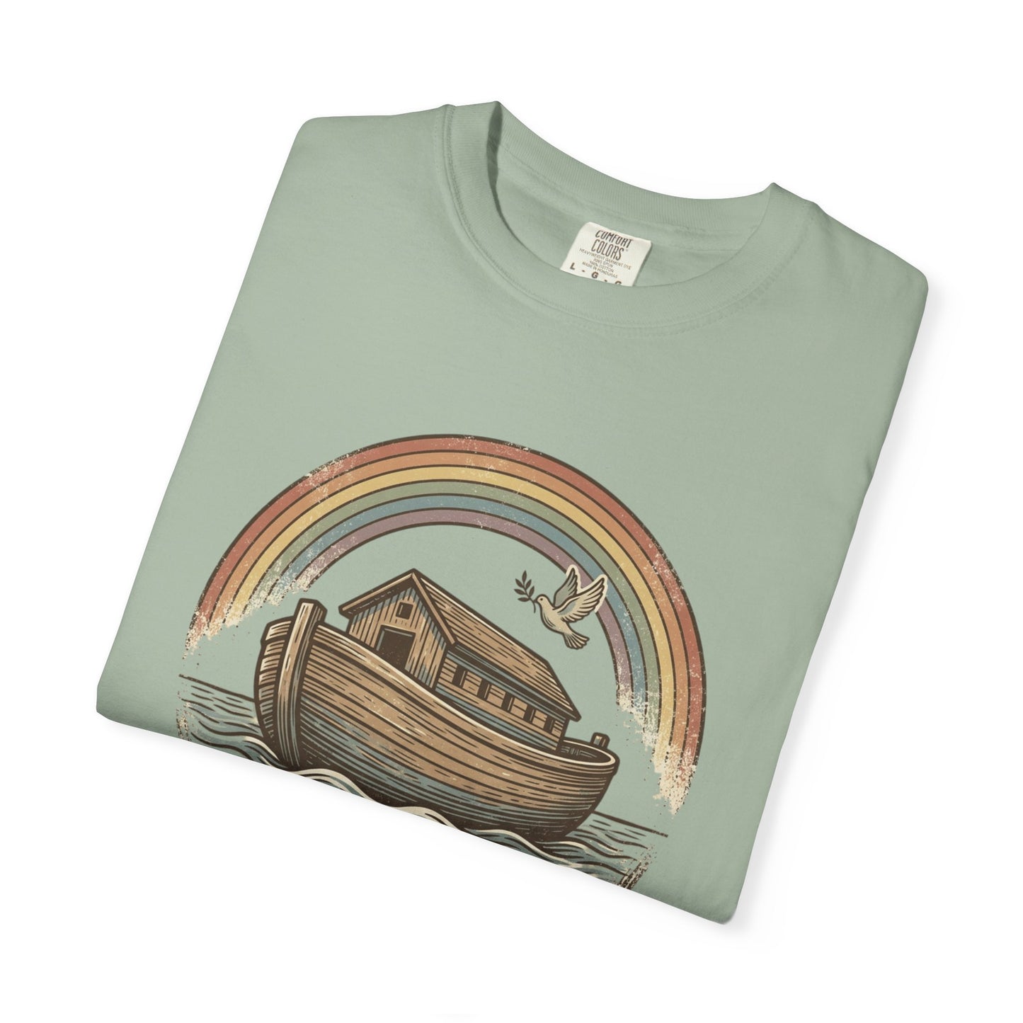 Noah's Ark Rainbow T-Shirt — Genesis 9:12-13 Faith Tee