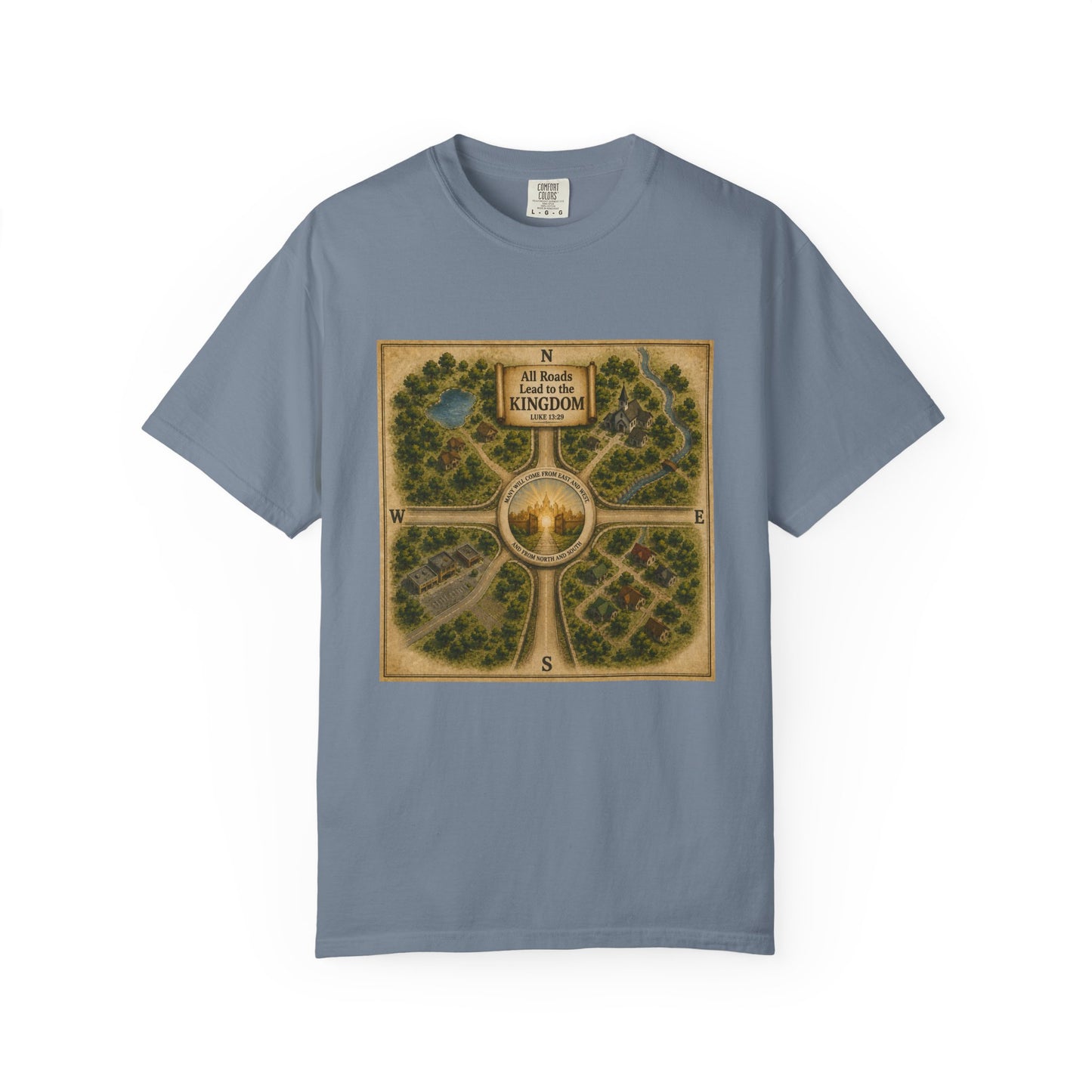 "All Roads Lead to the Kingdom" Vintage Map Tee